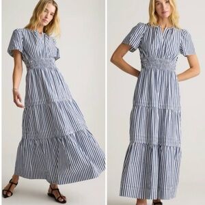 NWT!! Quince Blue and White Striped Maxi Dress